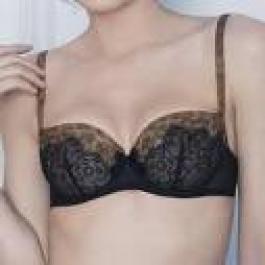 soutien gorge corbeille simone perele merveille noir et peau