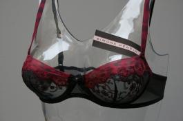 soutien gorge simone perele merveille corbeille gris et framboise