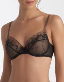 soutien gorge emboitant simone perele merveille noir et peau