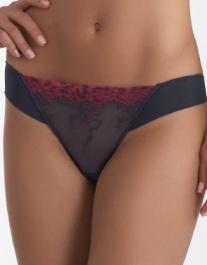 string simone perele merveille gris et framboise