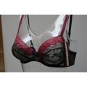 soutien gorge simone perele merveille emboitant gris et framboise