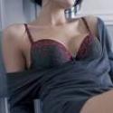 soutien gorge push up simone perele merveille gris et framboise