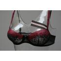 soutien gorge simone perele merveille corbeille gris et framboise