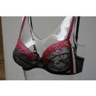 soutien gorge simone perele merveille emboitant gris et framboise