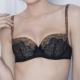 soutien gorge corbeille simone perele merveille noir et peau