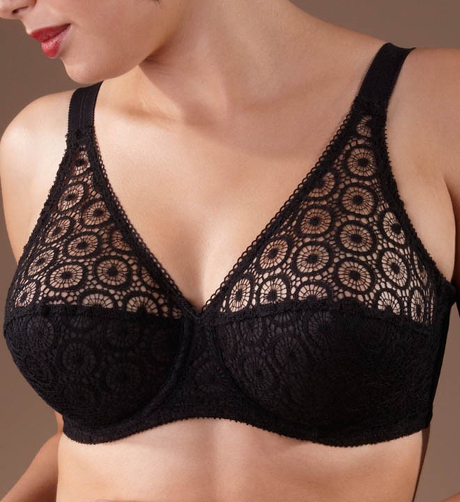Soutien-gorge Chantelle Fête Noir ref 1960 grand maintien ...