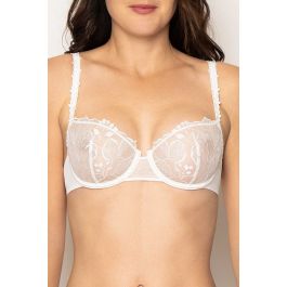 Soutien-gorge Simone Perele Santalis - 32B - Blanc - Coupe Complète - Neuf Dans Boîte (vintage)