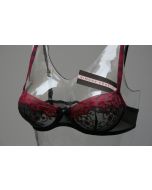 soutien gorge simone perele merveille corbeille gris et framboise