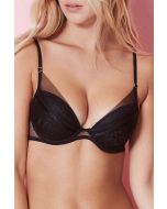 soutien-gorge push-up Simone Perele Byzance noir 14D340