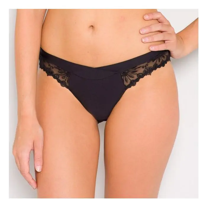Slip chantelle vendome noir 19030 a petit prix