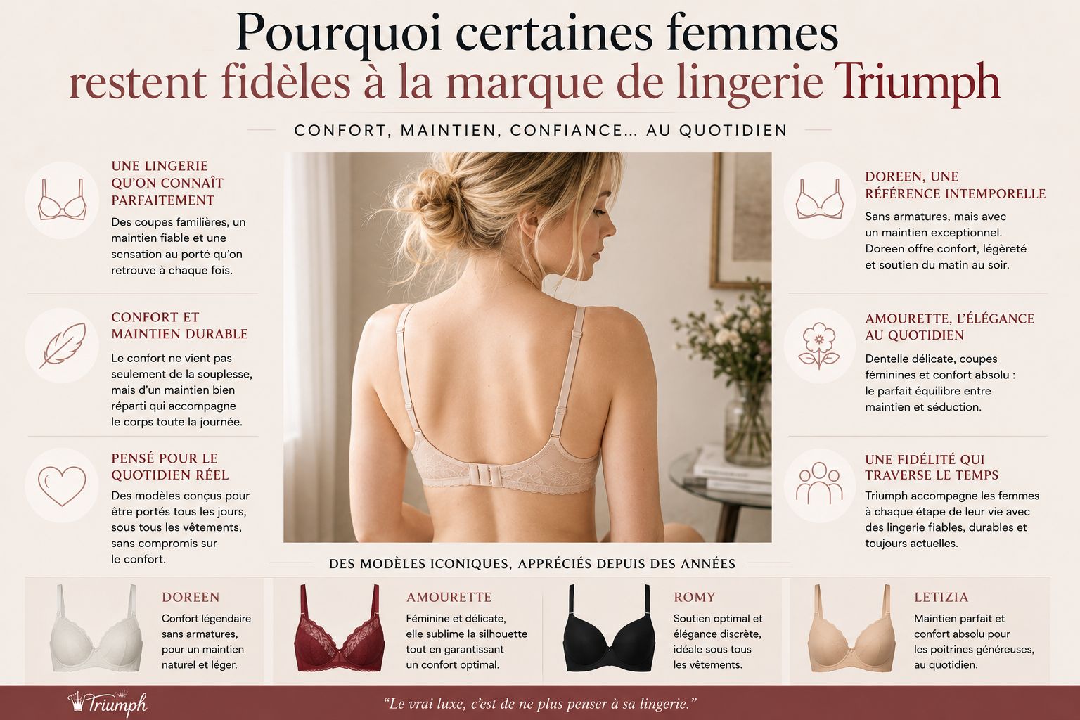Pourquoi certaines femmes restent fid&egrave;les &agrave; la marque de lingerie Triumph