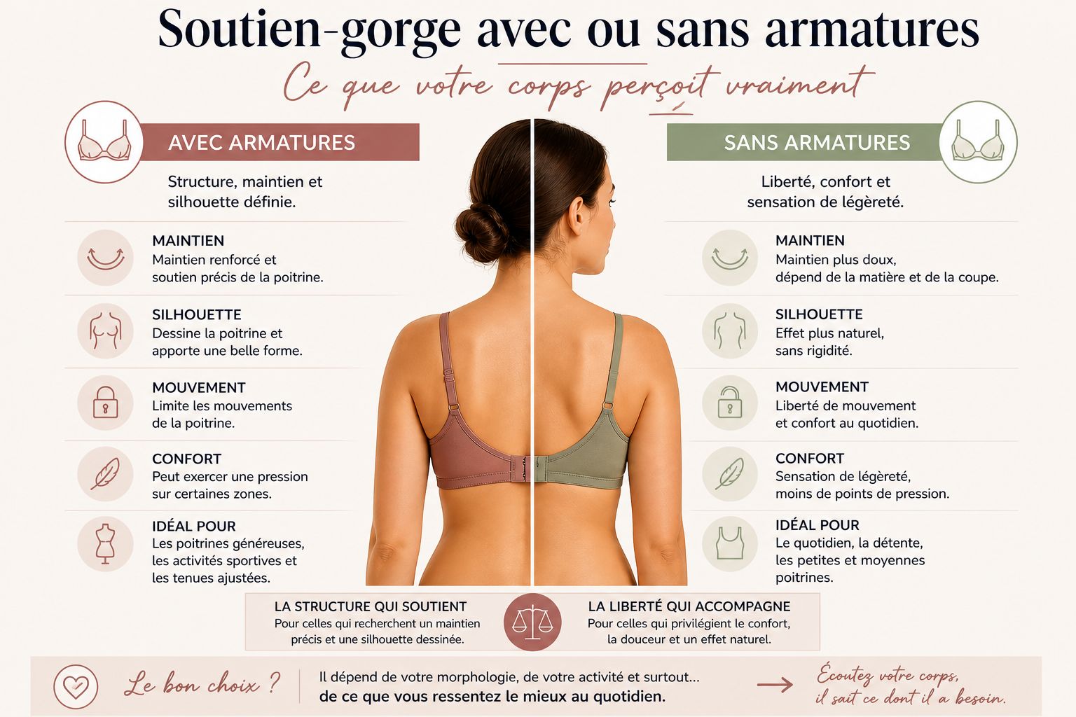 Soutien-gorge avec ou sans armatures